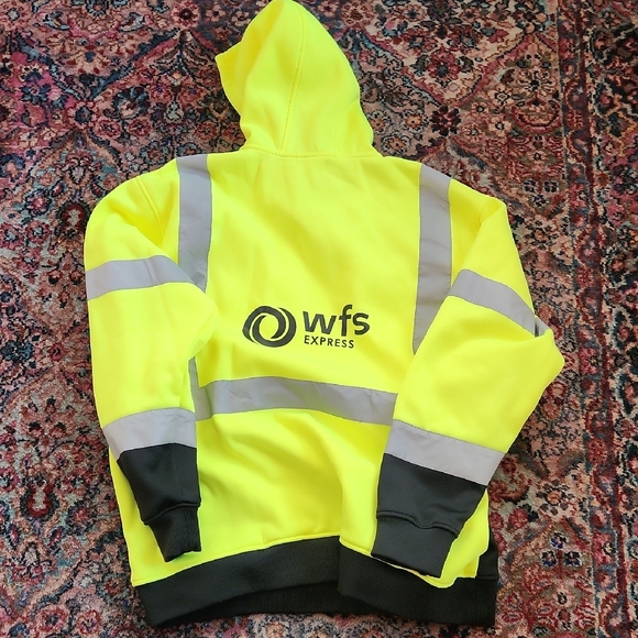 High-Visibility Yellow and Black Hoodie - Picture 3 of 3